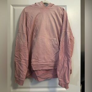 Pink Oversized Acid Wash Hoodie